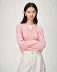 EP YAYING Faux Two-Piece Knit Pullover