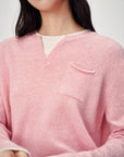 EP YAYING Faux Two-Piece Knit Pullover