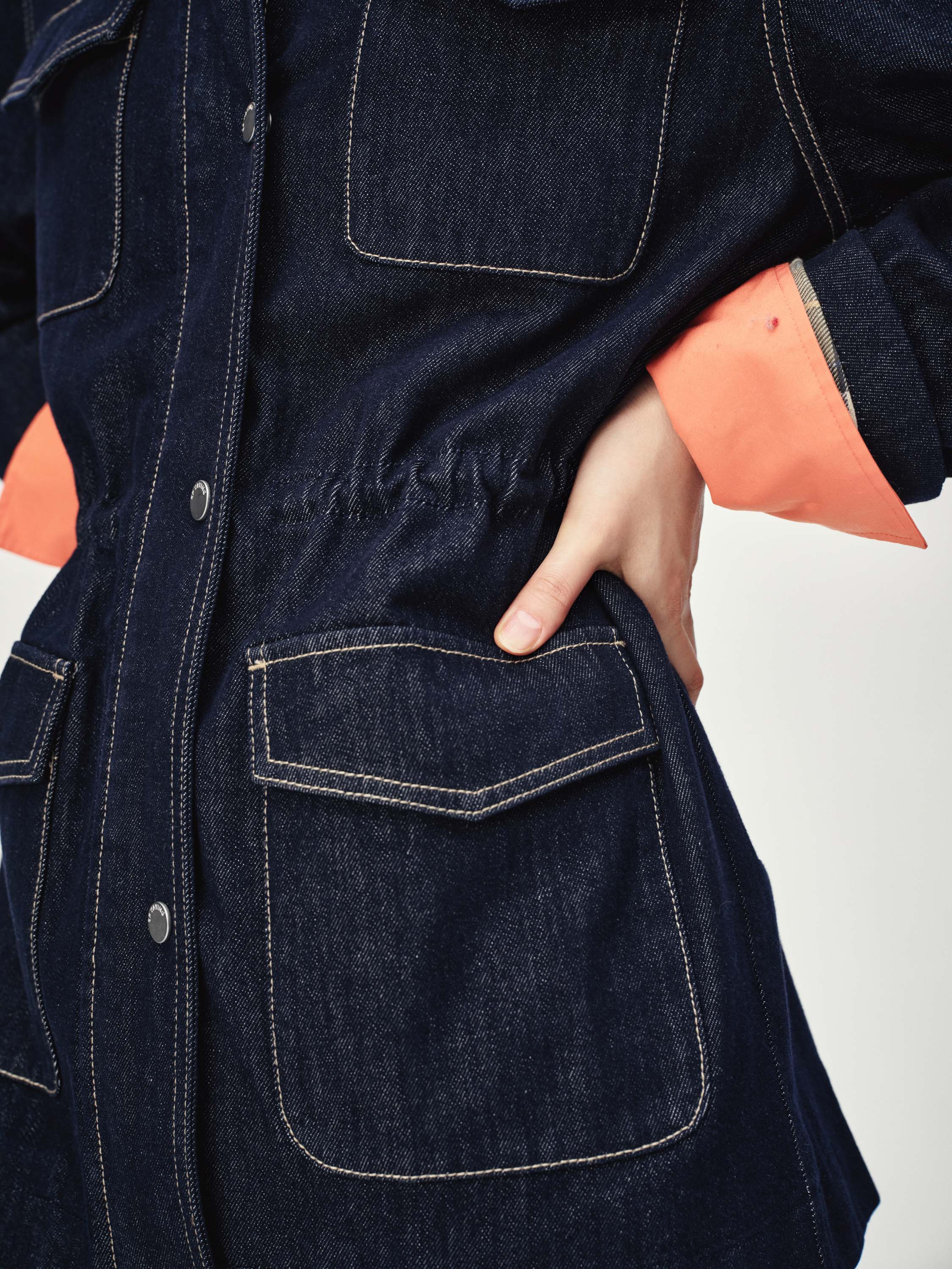 EP YAYING Vintage Relaxed Washed Denim Jacket