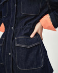 EP YAYING Vintage Relaxed Washed Denim Jacket