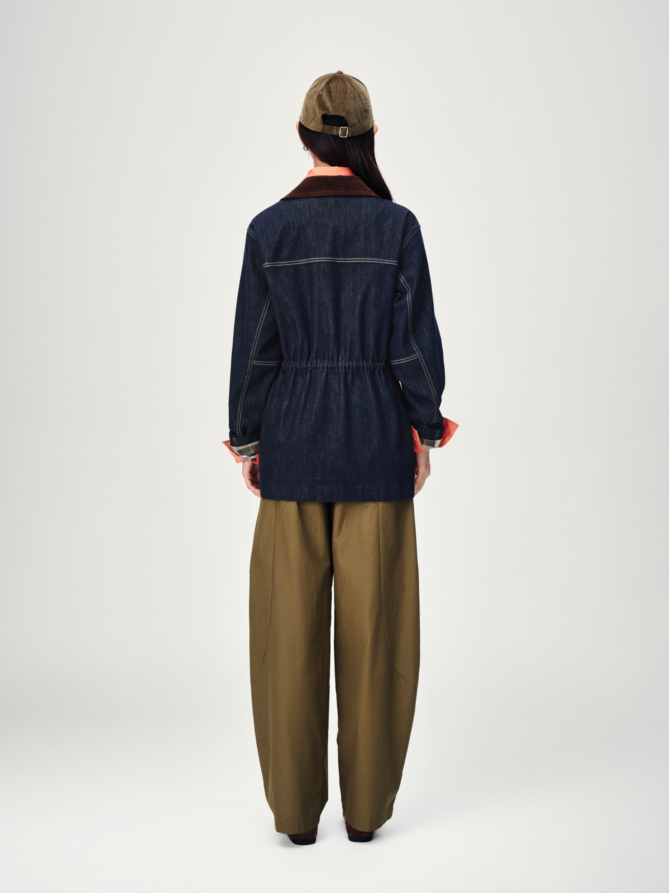 EP YAYING Vintage Relaxed Washed Denim Jacket