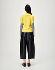 EP YAYING Stand Collar Cashmere Polo Sweater