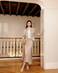 Yaying mulberry silk jacquard suit EPKPS1112BE