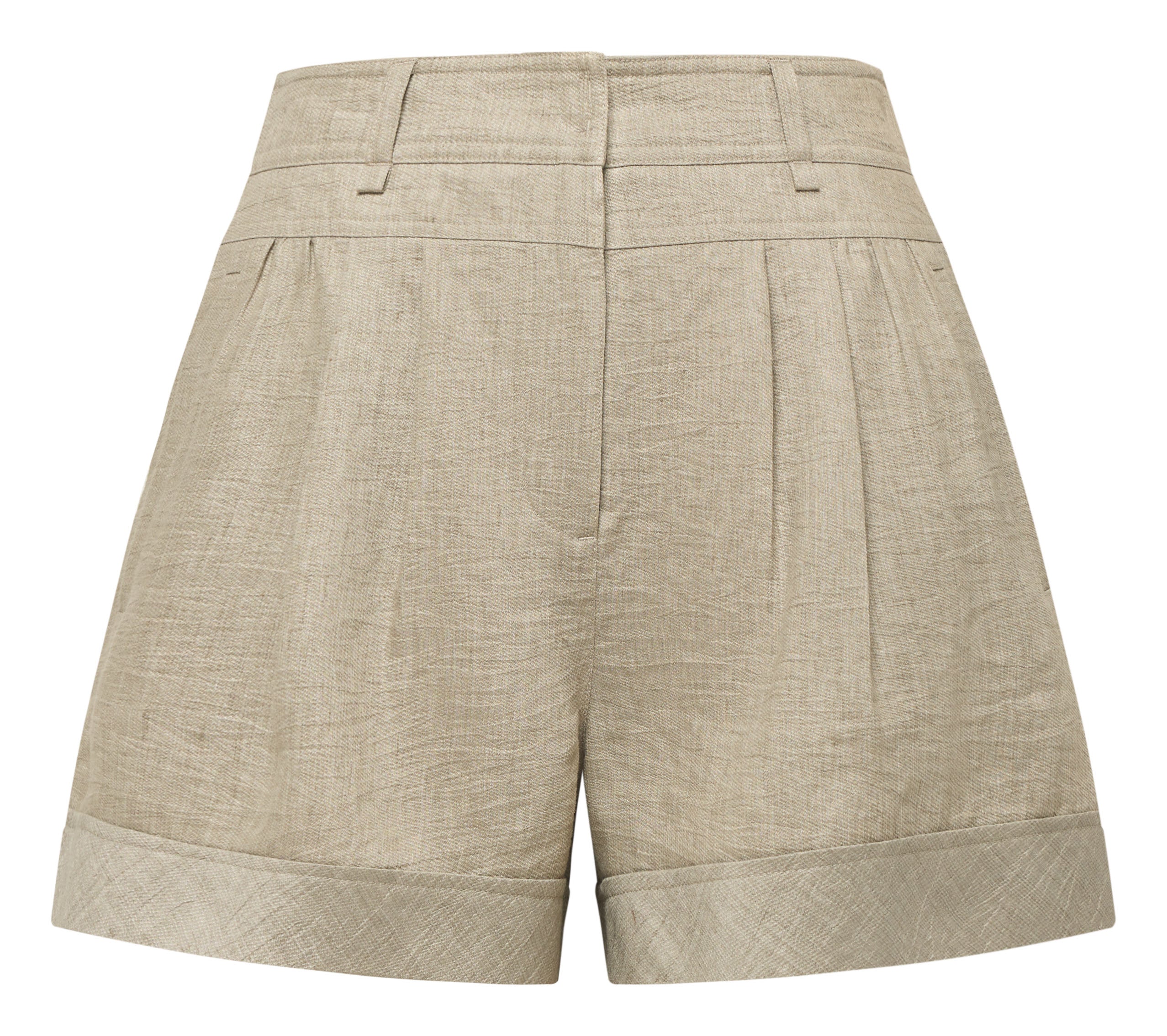 YAYING LINEN HIGH-WAIST SHORTS