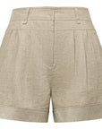 YAYING LINEN HIGH-WAIST SHORTS