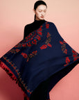 EP YAYING Imported Embroidered Beaded Scarf Shawl