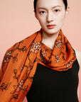 EP YAYING India Co-Creation Embroidered Cashmere Scarf Shawl