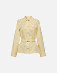 EP YAYING Silk Jacket with Adjustable Waist