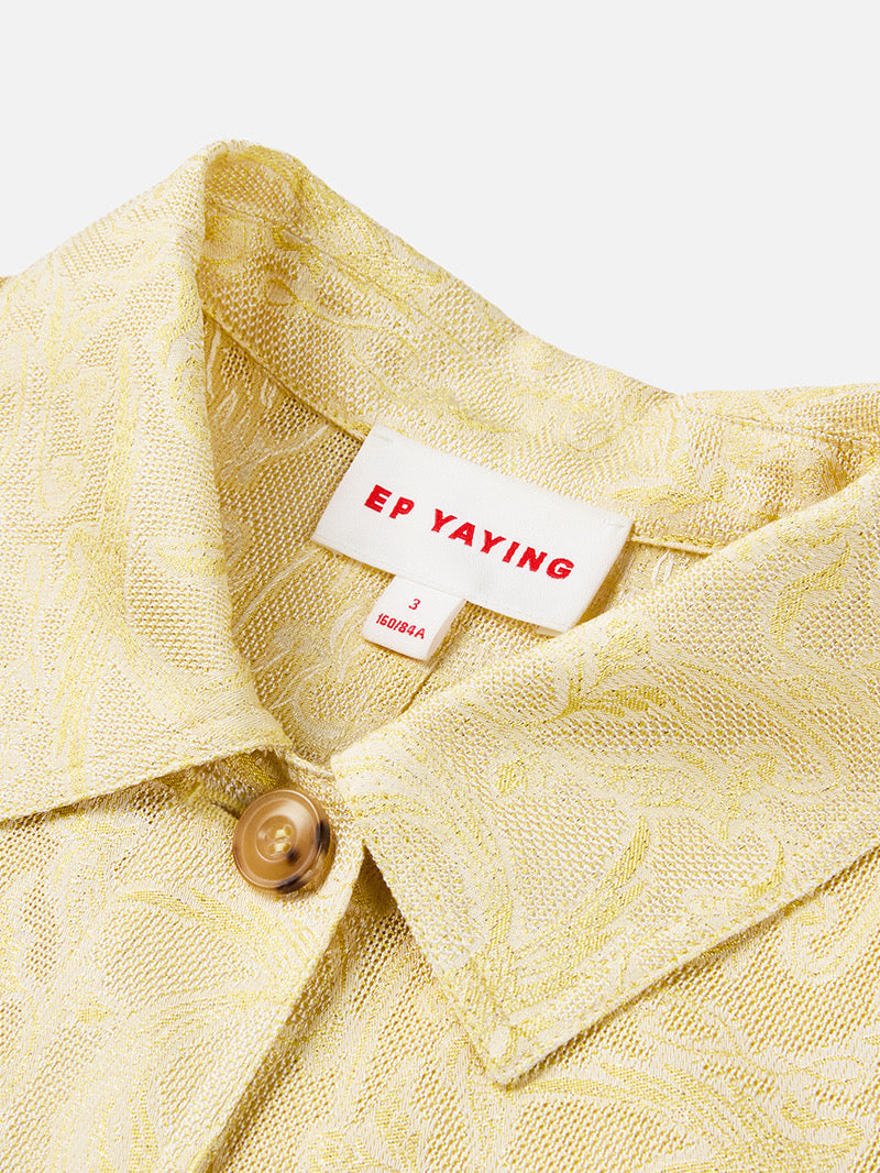 EP YAYING Silk Jacket with Adjustable Waist