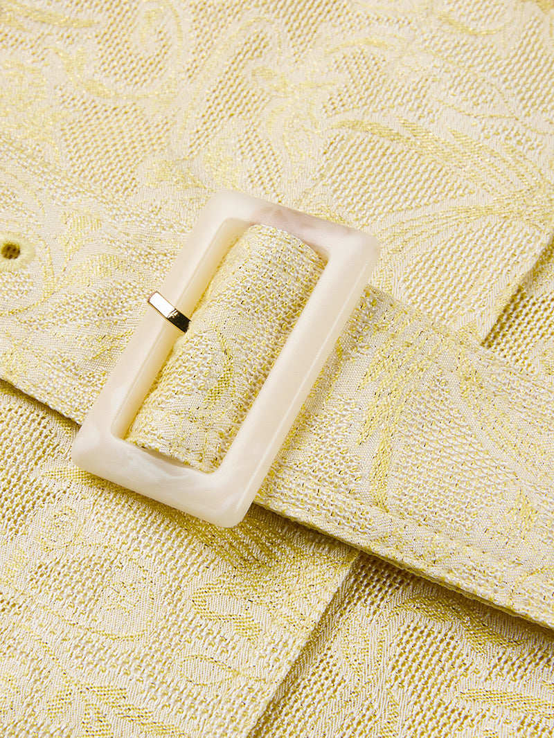 EP YAYING Silk Jacket with Adjustable Waist
