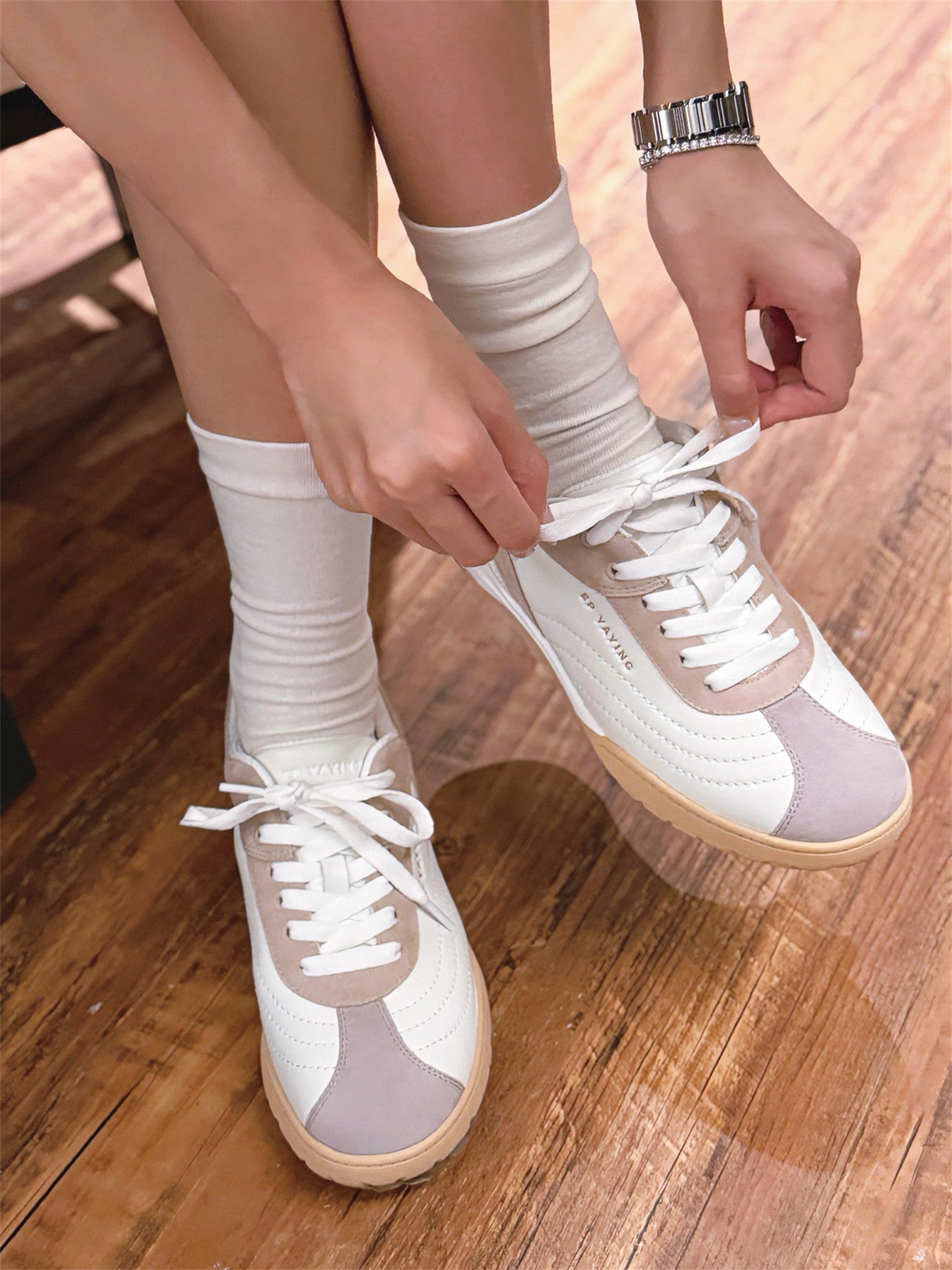 EP YAYING Color-Block  German Trainer Sneakers EAKALXP02AC
