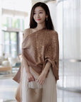 EP YAYING Printed Silk-Cashmere Long Scarf EAKAGW402AM