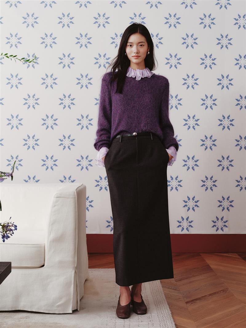 EP YAYING Embroidered Mohair &amp; Silk Cardigan