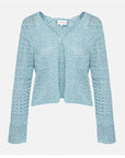 EP YAYING Cotton-Linen Slub Yarn Openwork Shawl Cardigan