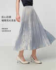 EP YAYING Pleated Midi Skirt