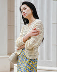 EP YAYING Long-Staple Cotton Knit Cardigan