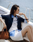 EP YAYING Textured Cotton T-Shirt
