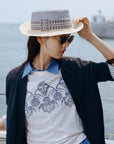 EP YAYING Textured Cotton T-Shirt