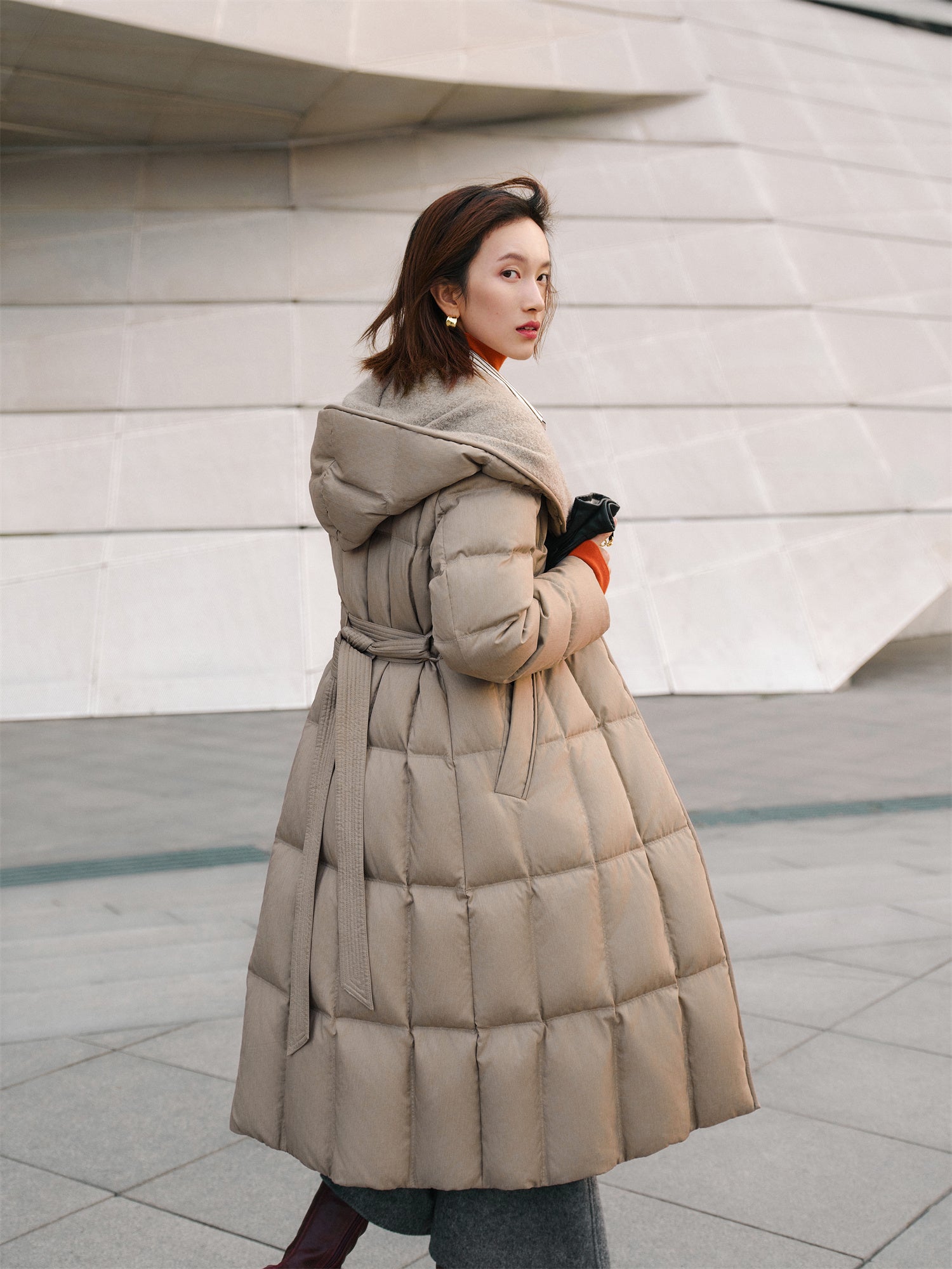 EP YAYING Long Straight Goose Down Coat EGKIAY209AC