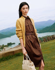 EP YAYING Cable‑Knit Textured Knit Jacket EGLIR9129A