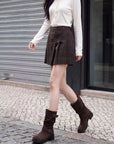 EP YAYING Women’s Check Midi Skirt EGLIR3301A
