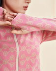 EP YAYING Women’s Outdoor Sport Stretch Waist‑Cinched Printed Knit Jacket EGLAA1315A