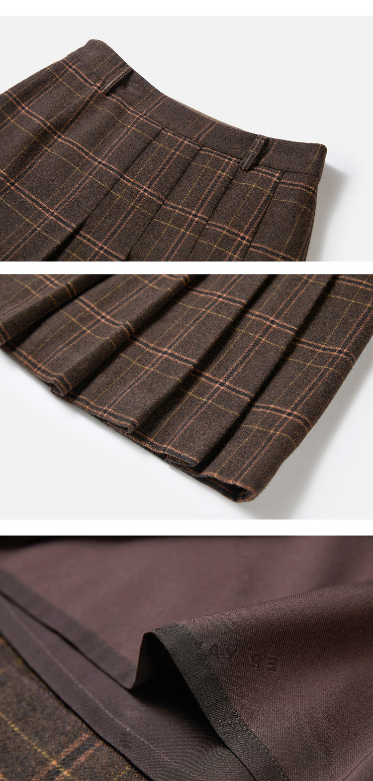 EP YAYING Women’s Check Midi Skirt EGLIR3301A
