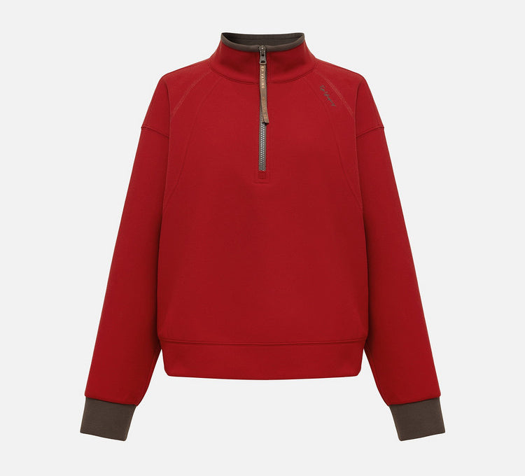 EP YAYING Double‑Faced Fleece Sport‑Style Stand‑Collar Sweatshirt EGLIA5205A