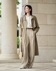 YAYING Silk Jacquard Hooded Windbreaker A-Line Dress EPLAS4609A