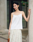 YAYING Triacetate Pearl-Trim Camisole Top EPLAT2301A