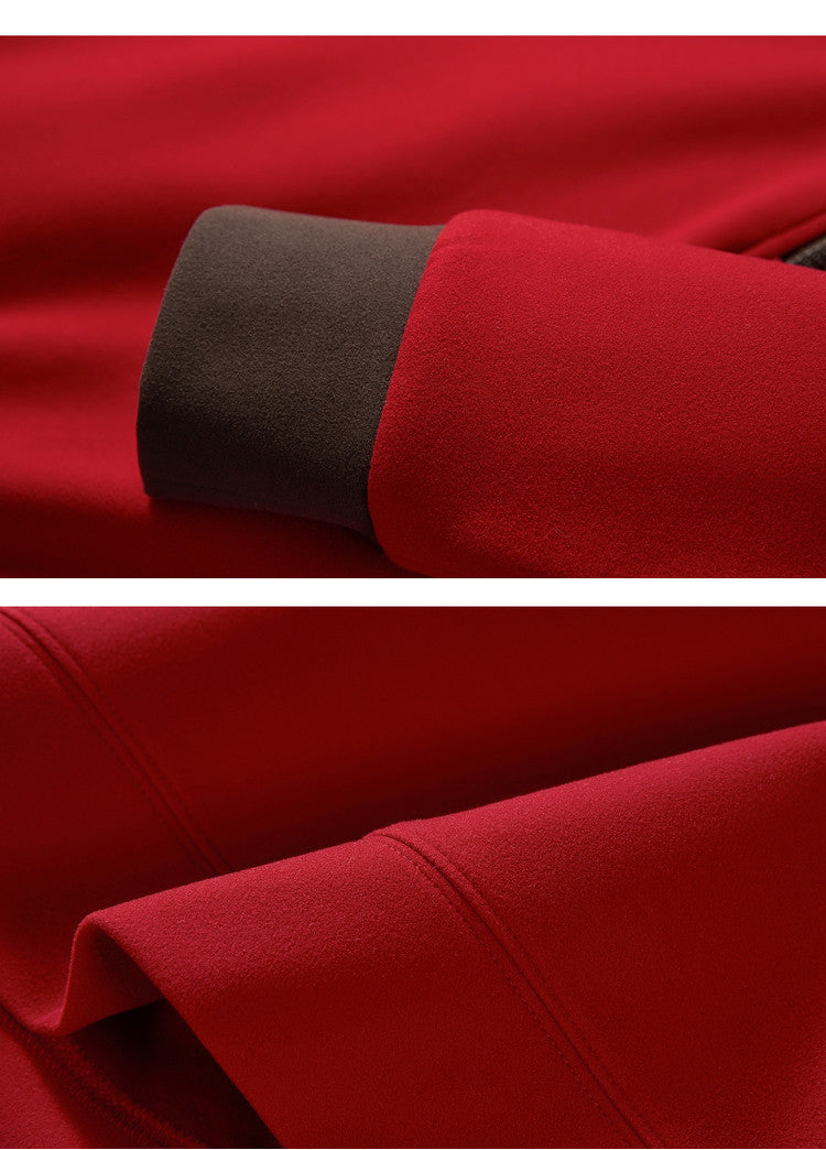 EP YAYING Double‑Faced Fleece Sport‑Style Stand‑Collar Sweatshirt EGLIA5205A