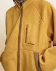EP YAYING Wool‑Brushed Color‑Blocked Warm Jacket EGLIW1305C