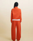 EP YAYING Double‑Faced Fleece Color‑Block Stand‑Collar Sweatshirt EGLIA5203A