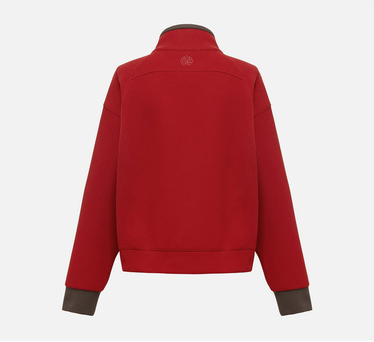 EP YAYING Double‑Faced Fleece Sport‑Style Stand‑Collar Sweatshirt EGLIA5205A