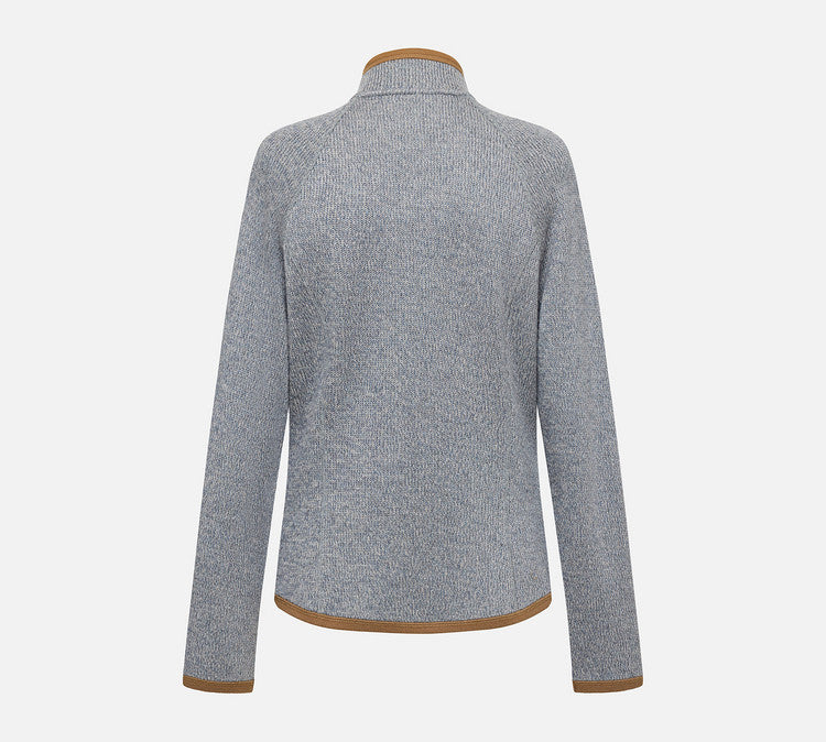 EP YAYING Lurex‑Thread Knit Cropped Sport Waist‑Cinched Jacket EGLAW1317A