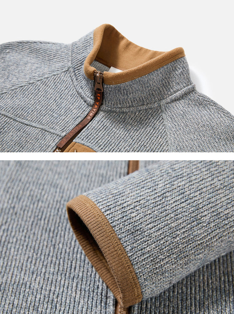 EP YAYING Lurex‑Thread Knit Cropped Sport Waist‑Cinched Jacket EGLAW1317A