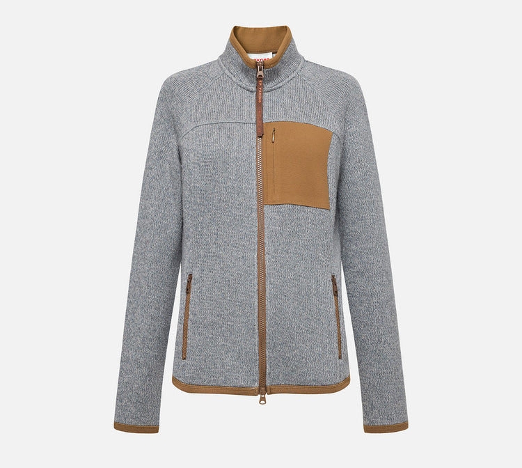 EP YAYING Lurex‑Thread Knit Cropped Sport Waist‑Cinched Jacket EGLAW1317A