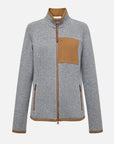 EP YAYING Lurex‑Thread Knit Cropped Sport Waist‑Cinched Jacket EGLAW1317A
