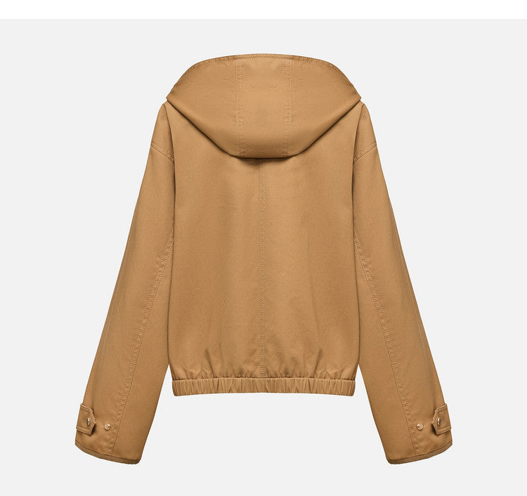 EP YAYING Soft‑Touch Cotton Oversized Hooded Casual Jacket EGLIC1312A