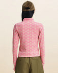EP YAYING Women’s Outdoor Sport Stretch Waist‑Cinched Printed Knit Jacket EGLAA1315A