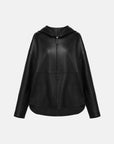 YAYING Ageless Short Hooded Leather Jacket EPLIFP109A