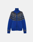 EP YAYING Cashmere Wool Jacquard Turtleneck Drawstring Cardigan EGLIW9157A