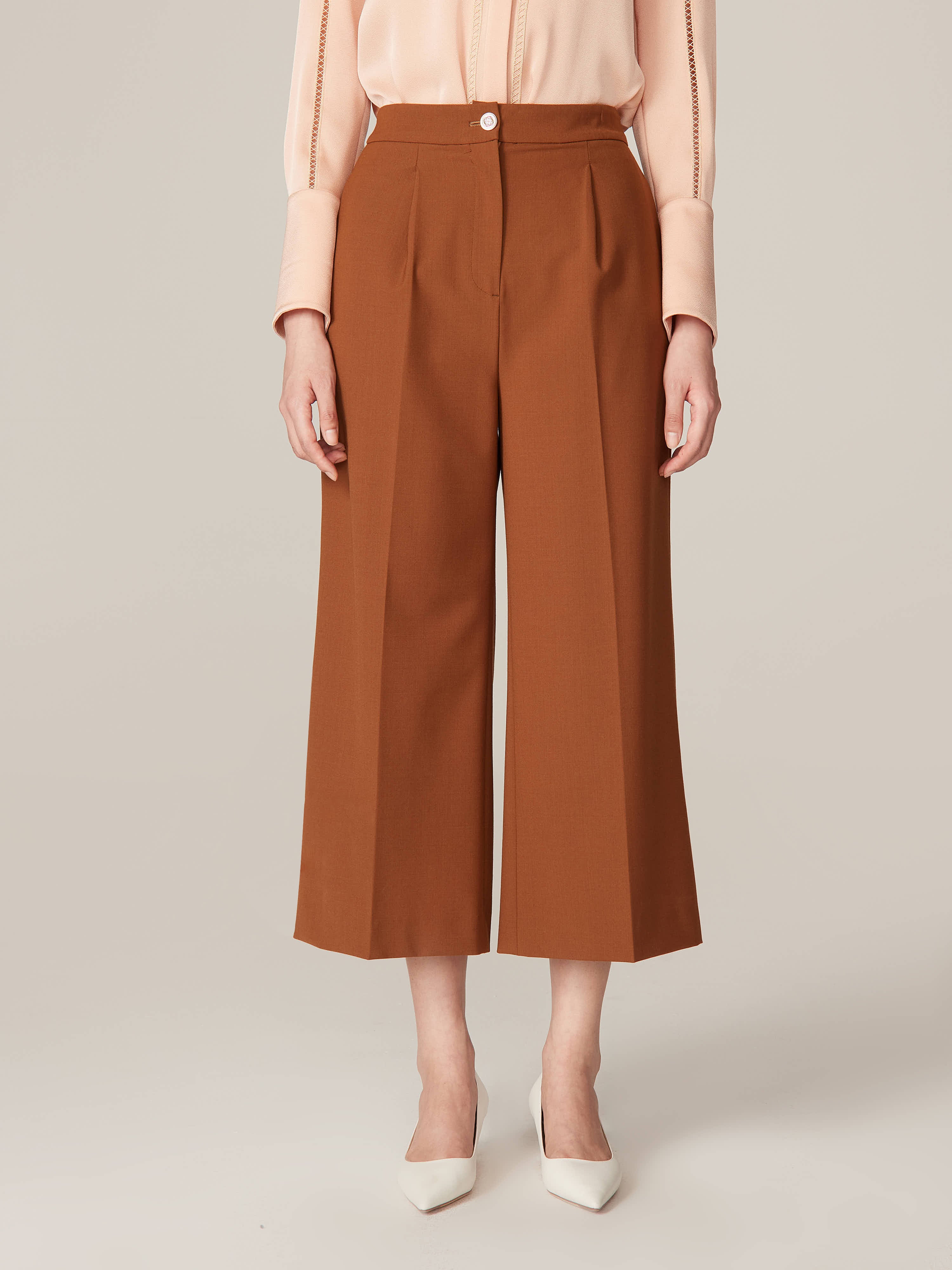 YAYING Brown Midi Skirt