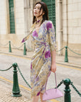 EP YAYING Chinese Style Silk Printed Dress