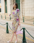 EP YAYING Chinese Style Silk Printed Dress