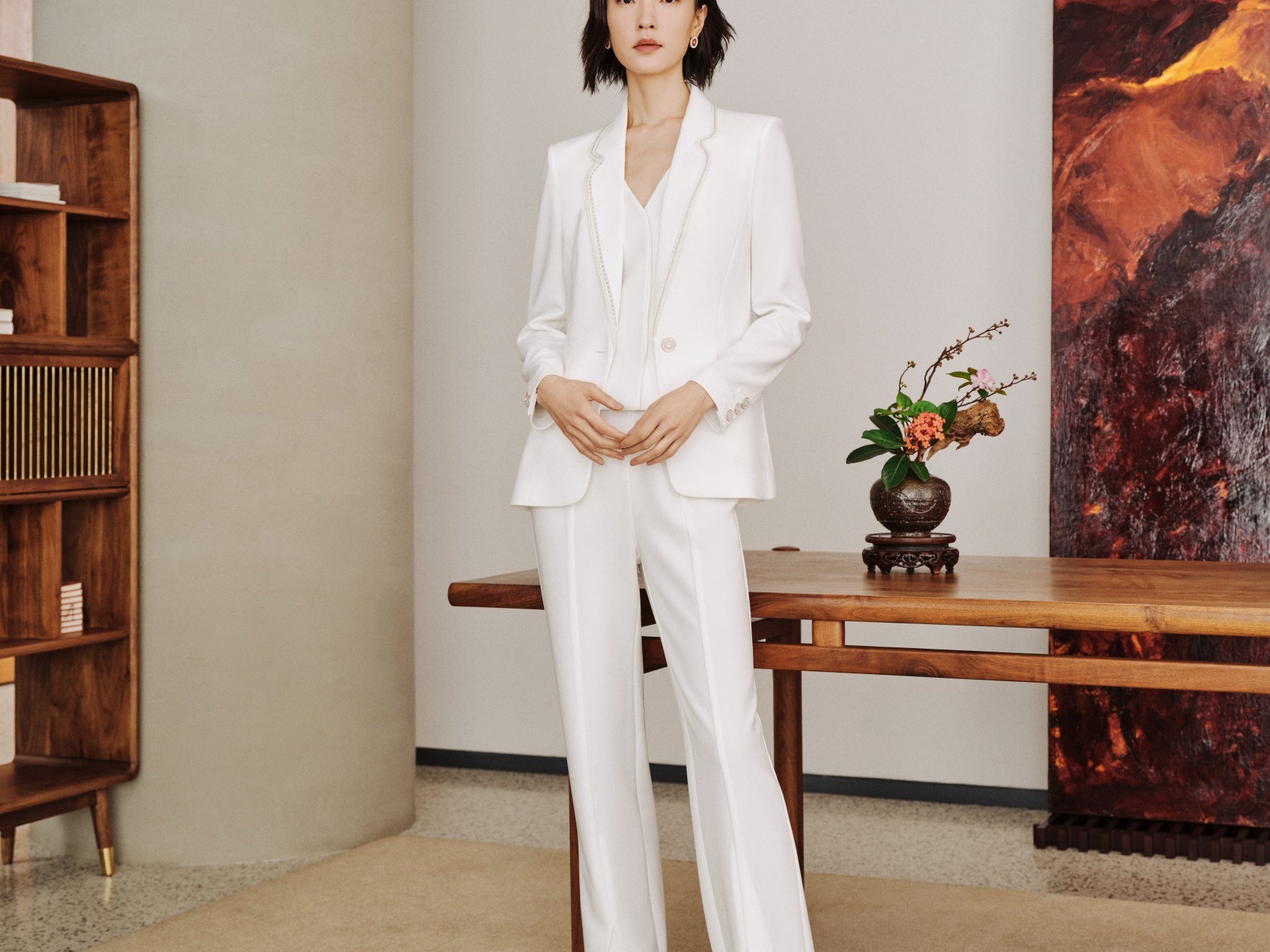 YAYING White Blazer