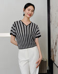 YAYING Striped Knit Sweater