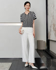 YAYING Striped Knit Sweater
