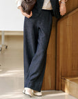 EP YAYING High-Waist Wide-Leg Structured Trousers EGLAH6447A