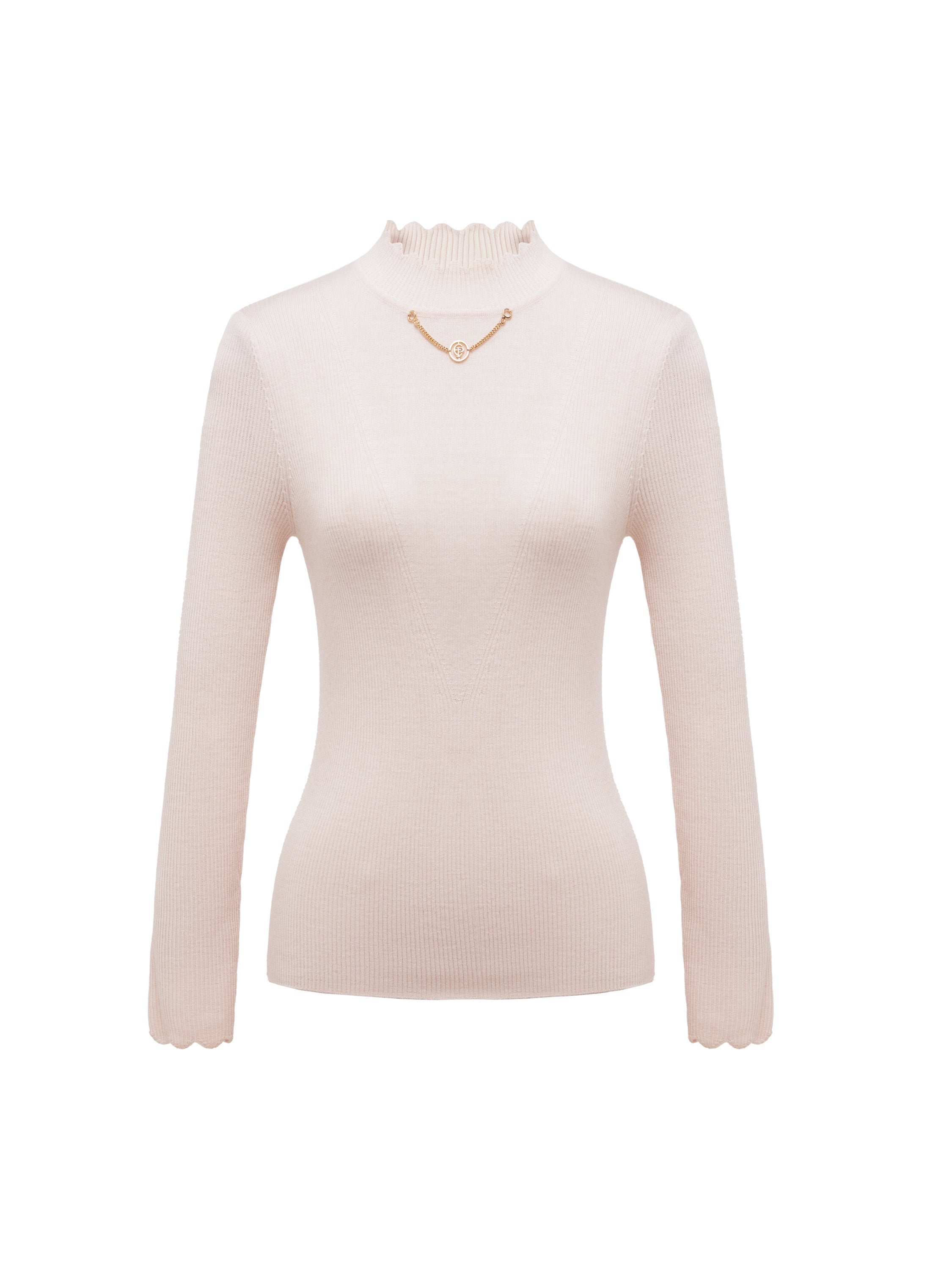 EP YAYING Wool Fit Long-seleves Sweater Top